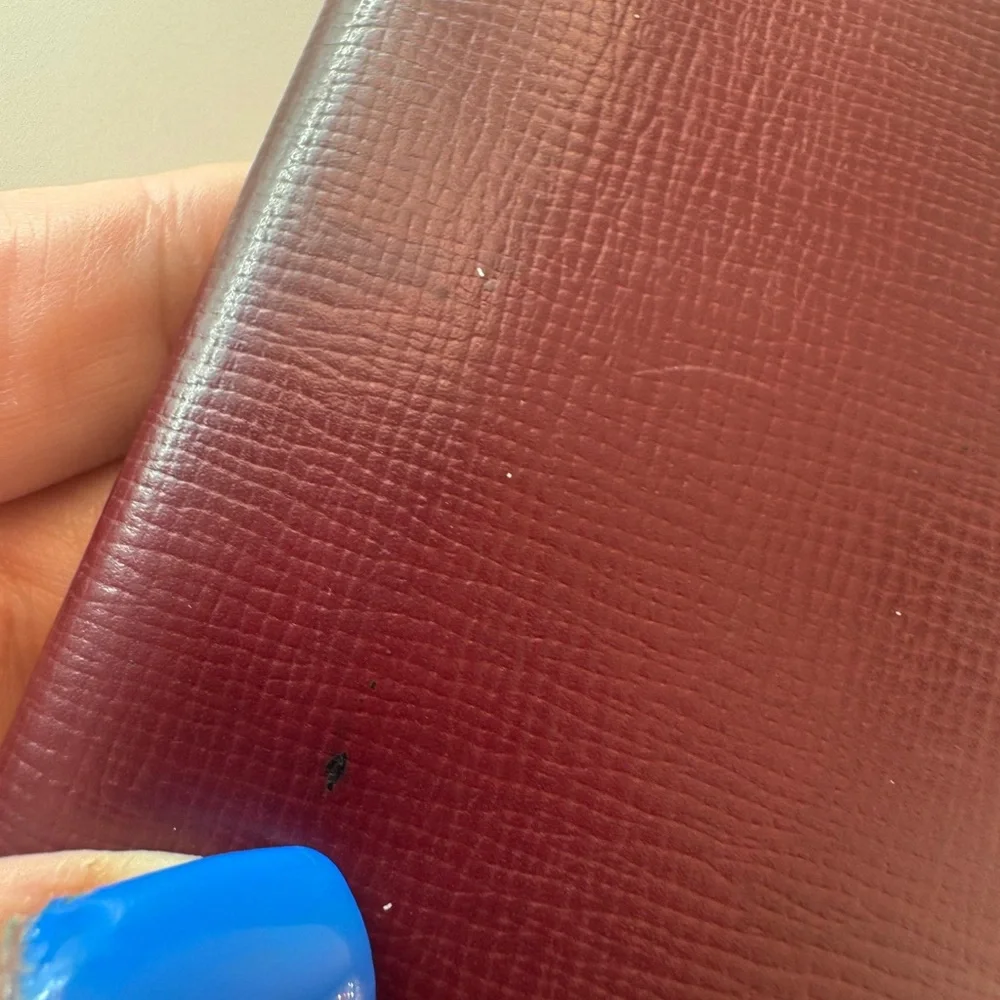 Cartier Wallet Long Bifold Wallet Must de Cartier Burgundy Gold Corners Vintage - Picture 14 of 16